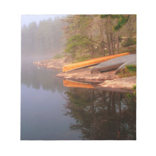 Bloc De Notas Campamento de canoa brumoso, lago Kawnipi,