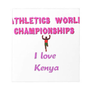Bloc De Notas Campeonato Mundial de Atletismo Corredora de Kenia