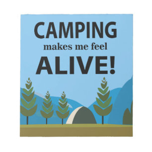 Bloc De Notas Camping Me Hace Sentir Vivo Camping