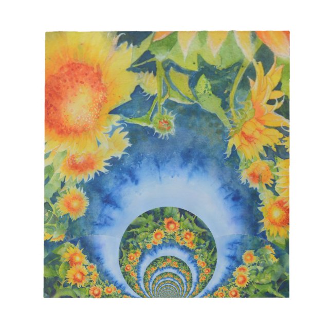 Bloc De Notas Campos de girasol para siempre (Frente)