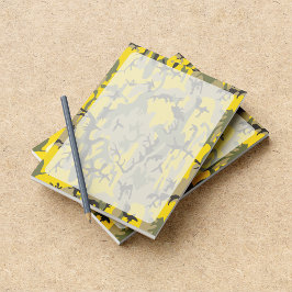 Bloc De Notas Camuflaje amarillo y verde, ejército, ejército