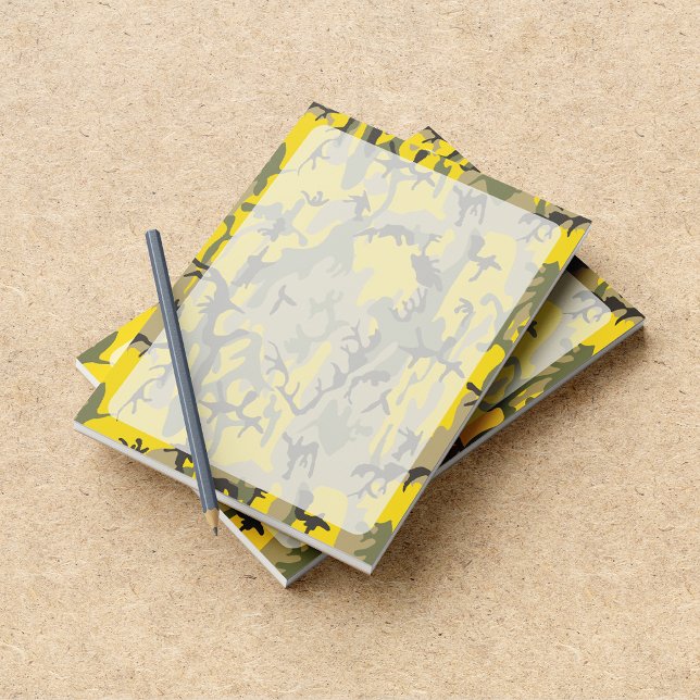 Bloc De Notas Camuflaje amarillo y verde, ejército, ejército (Subido por el creador)