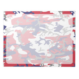 Bloc De Notas Camuflaje, Azul Blanco Rojo Gris, Militar, Ejércit