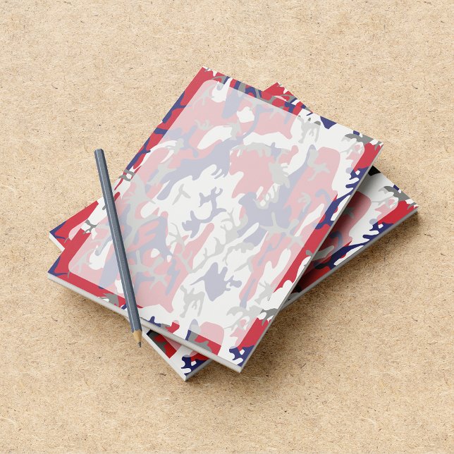Bloc De Notas Camuflaje, Azul Blanco Rojo Gris, Militar, Ejércit (Subido por el creador)