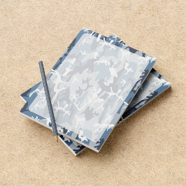 Bloc De Notas Camuflaje azul de nieve en invierno, ejército