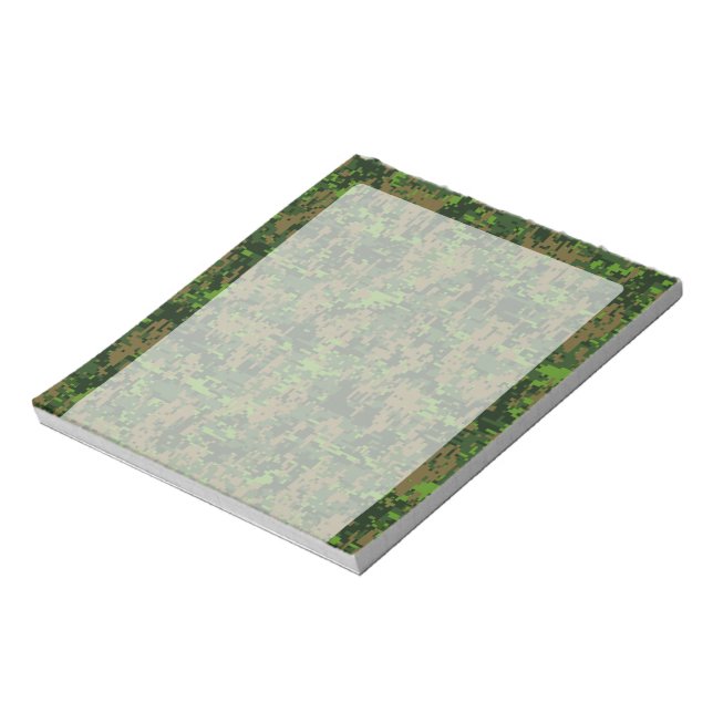 Bloc De Notas Camuflaje de Digitaces del verde del estilo del (Lado Izquierdo)