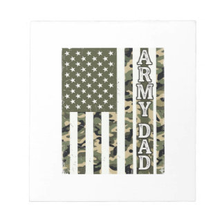 Bloc De Notas Camuflaje de Papá del Ejército Bandera Americana D
