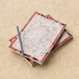 Bloc De Notas Camuflaje rojo y marrón, militar, ejército