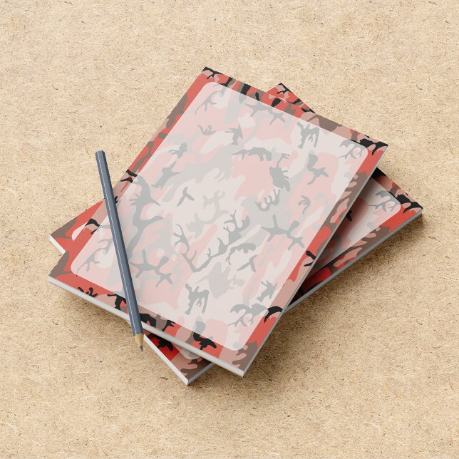 Bloc De Notas Camuflaje rojo y marrón, militar, ejército (Subido por el creador)