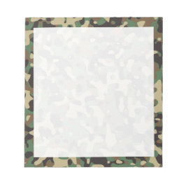Bloc De Notas Camuflaje Verde Gris Marrón Beige Bosque