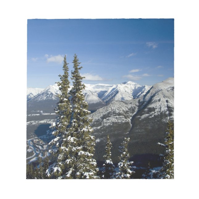 Bloc De Notas Canadá, Alberta, Banff. Vistas del valle de Bow (Frente)