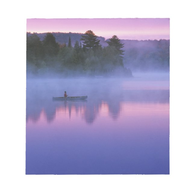 Bloc De Notas Canadá, Ontario, Algonguin Park, Canoista en (Frente)