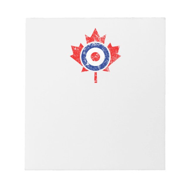 Bloc De Notas Canadiense Maple Leaf Roundel Grunge Mod CANADA (Frente)