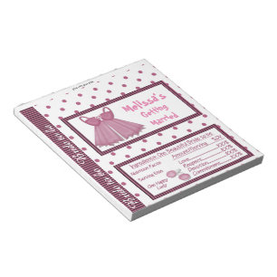 Bloc De Notas Candy Bar Wrapper Bridal Shower Party Favors