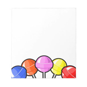 Bloc De Notas Candy colorido de Lollipops trata gráficos diverti