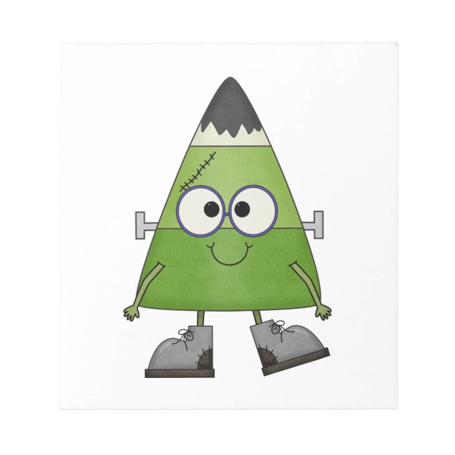 Bloc De Notas Candy Corn Frankenstein Halloween (Frente)