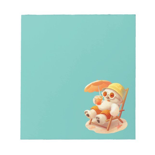 Bloc De Notas Canto sonriente - Modo playa activado (Frente)