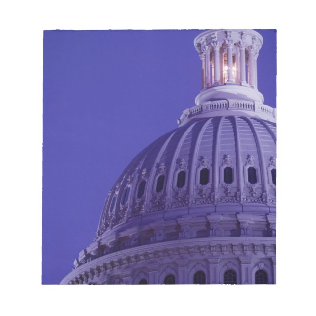 Bloc De Notas Capitolio de EE.UU. al atardecer con luz en la cúp (Frente)