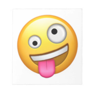Bloc De Notas Cara con un ojo grande y uno pequeño - Emoji