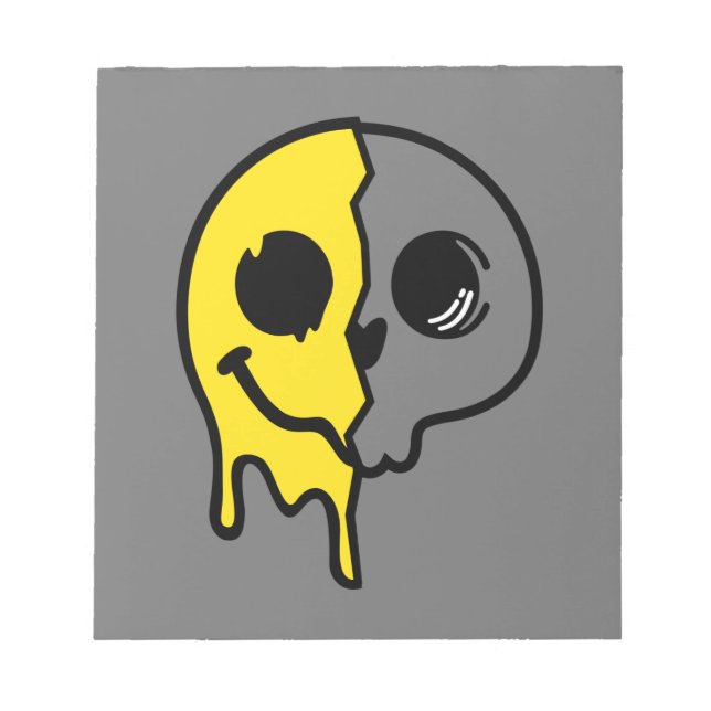 Bloc De Notas Cara de cráneo sonriente (Frente)