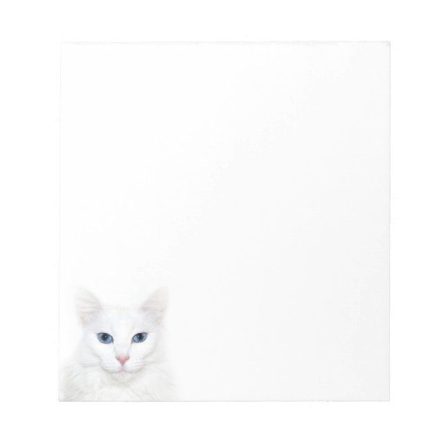 Bloc De Notas Cara de gatito blanco (Frente)