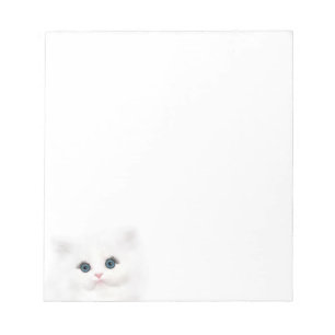 Bloc De Notas Cara de gatito persa blanco