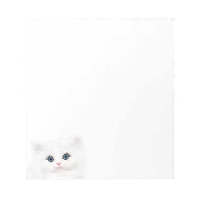 Bloc De Notas Cara de gatito persa blanco (Frente)