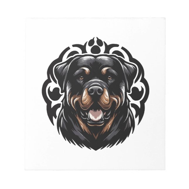 Bloc De Notas Cara de perro Rottweiler (Frente)
