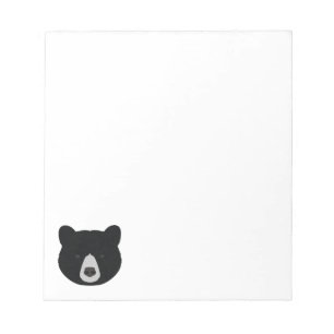 Bloc De Notas Cara del oso negro