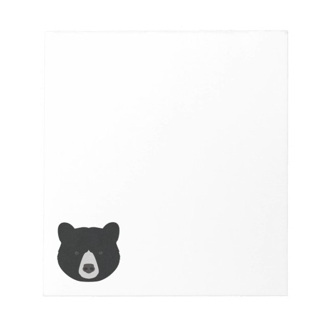 Bloc De Notas Cara del oso negro (Frente)