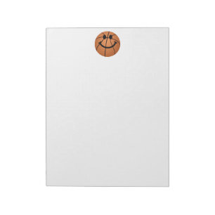 Bloc De Notas Cara del smiley del baloncesto