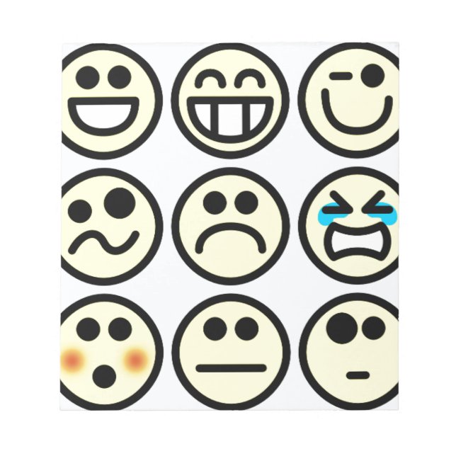 Bloc De Notas cara feliz de emoticono (Frente)