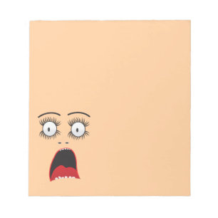 Bloc De Notas Cara graciosa de una señora sorprendida