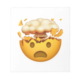 Bloc De Notas Cara impactada con cabeza explosiva - Emoji