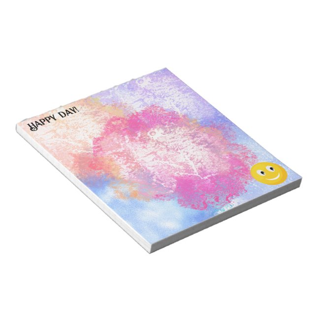 Bloc De Notas Cara sonriente feliz (Lado Derecho)