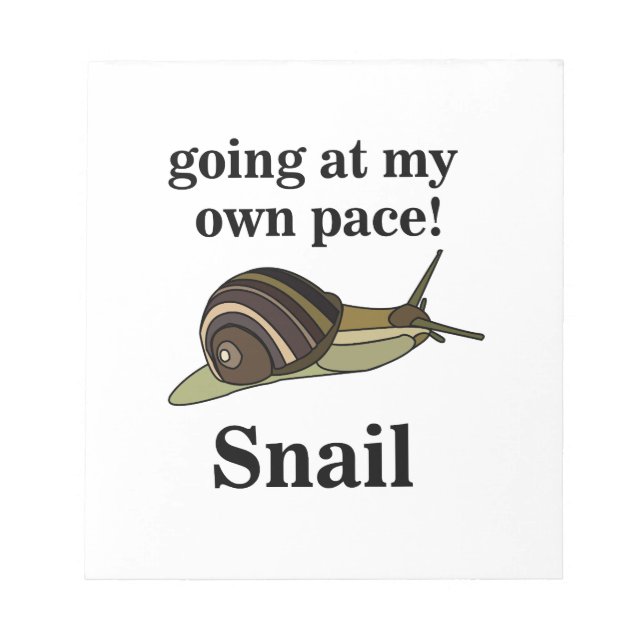 Bloc De Notas Caracol En Mi Propio Caracol Funny Snail (Frente)