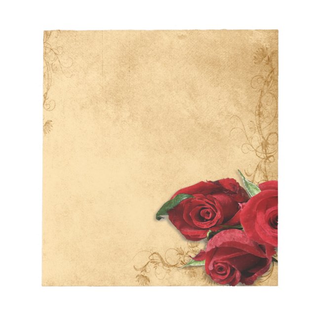 Bloc De Notas Caramel Brown y Rosa de época (Frente)