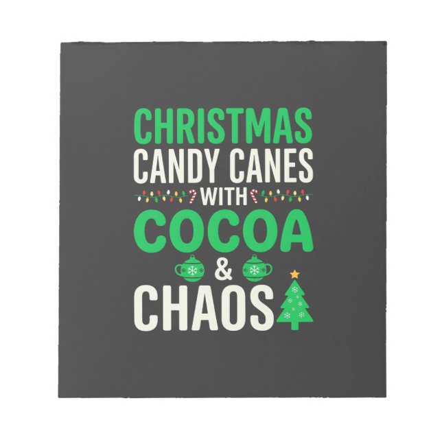 Bloc De Notas Caramelos de Navidad Cacao Caos Fiesta (Frente)