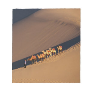 Bloc De Notas Caravana de camellos en el desierto, Dunhuang, Gan