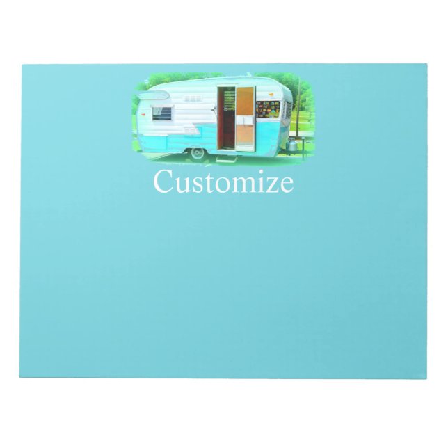 Bloc De Notas Caravana gitana clásica de remolques de época (Frente)