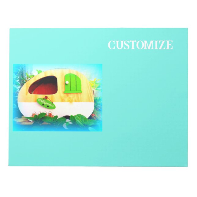 Bloc De Notas Caravana gitana de casa pequeña (Frente)