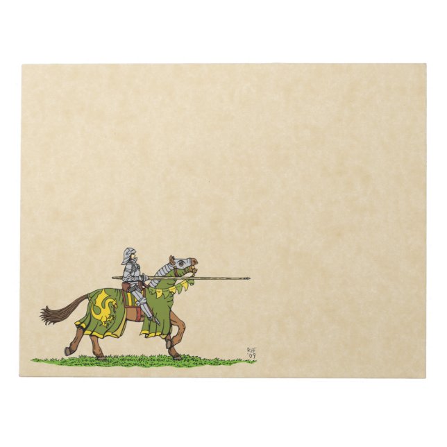 Bloc De Notas Cargando Knight medieval (Frente)