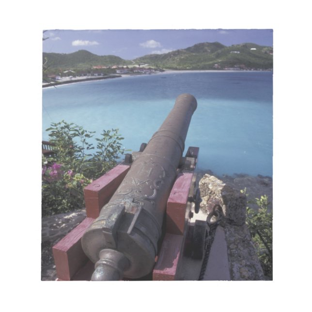 Bloc De Notas CARIBE, St. Barts, Connon apuntando a la bahía de (Frente)