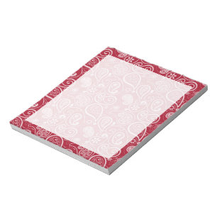 Bloc De Notas Carmine Red Paisley