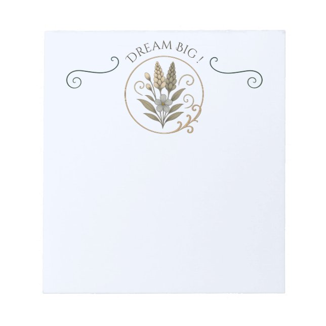 Bloc De Notas Carnet de note, bloc-notes, Dream big. (Frente)