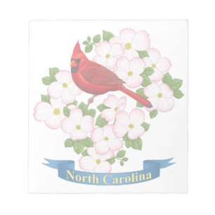Bloc De Notas Carolina del Norte Cardenal Estatal Bird Dogwood F
