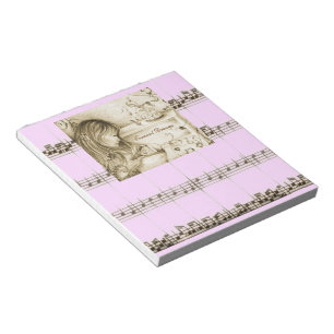 Bloc De Notas Carousel Dreams Bonito Notepad de música rosa vint