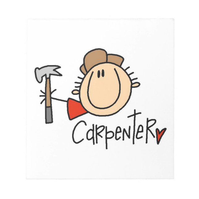 Bloc De Notas Carpintero masculino (Frente)