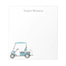 Bloc De Notas Carro de golf de acuarela