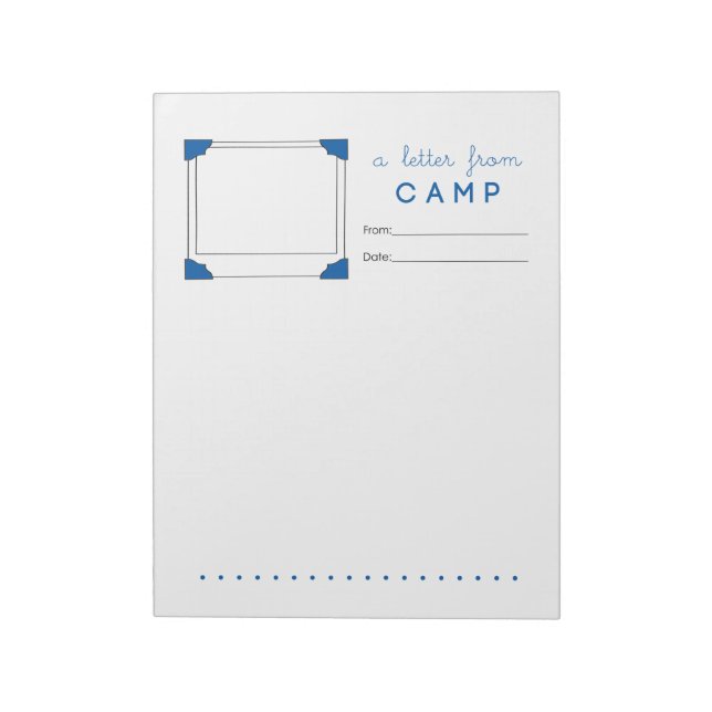 Bloc De Notas Carta de campamento de Boy Camp Stationery (Lado Izquierdo)